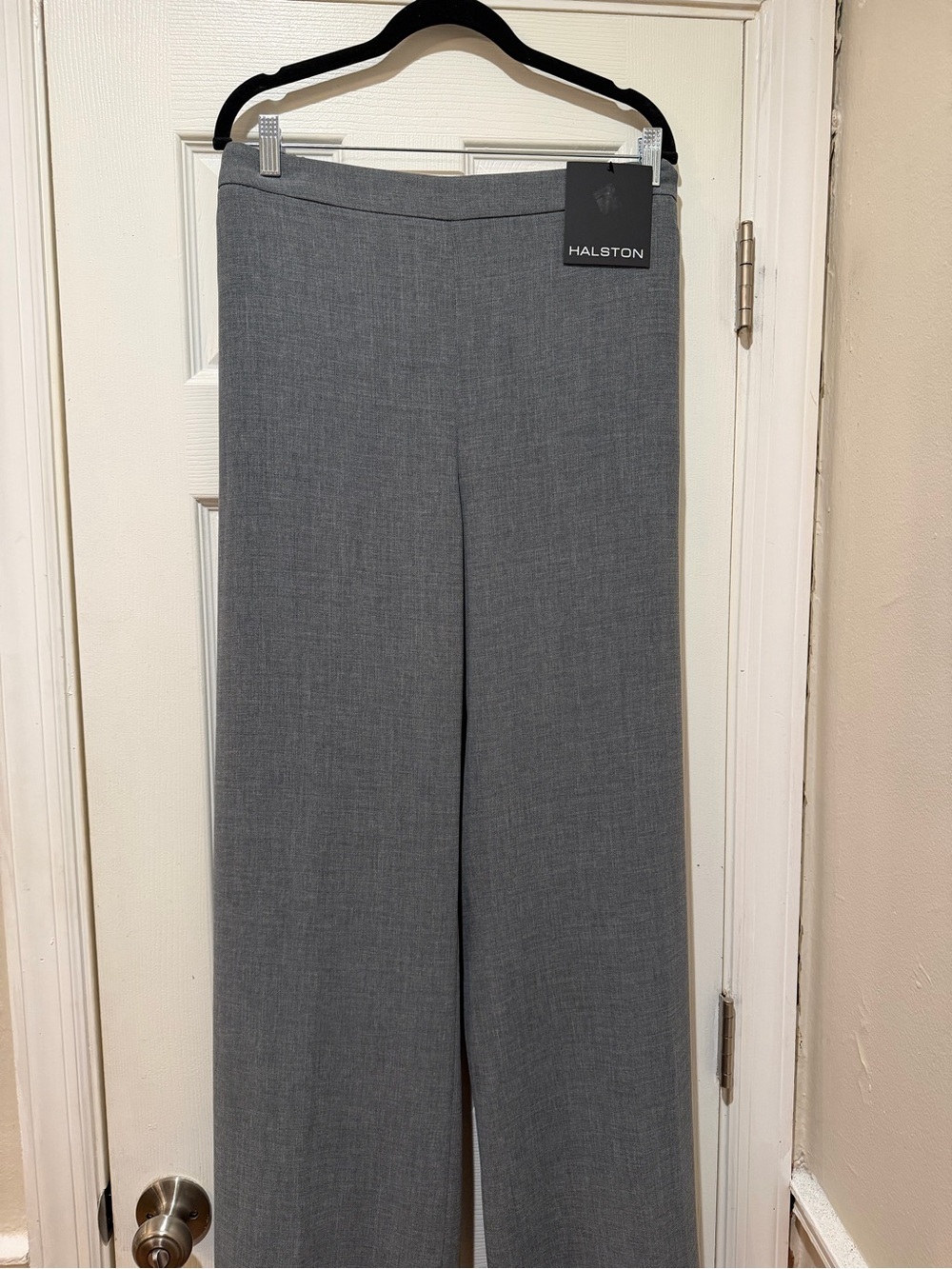 Halston Heritage Gray Wide-Leg Dress Trousers